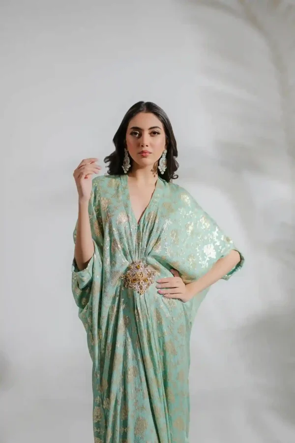 15868-Green Kaftans By Ayesha Somaya