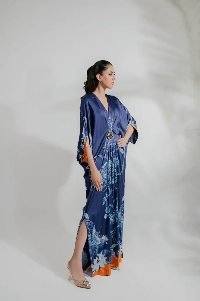 15874-Navy Kaftans By Ayesha Somaya