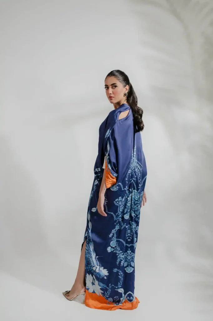 15874-Navy Kaftans By Ayesha Somaya