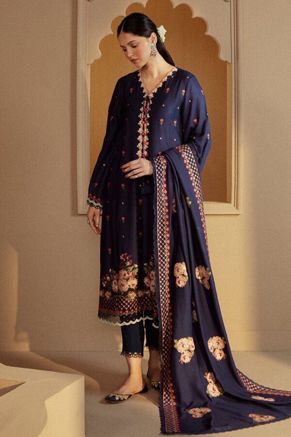 Cross Stitch Sapphire Bliss-3 PC Marina Embroidered Suit