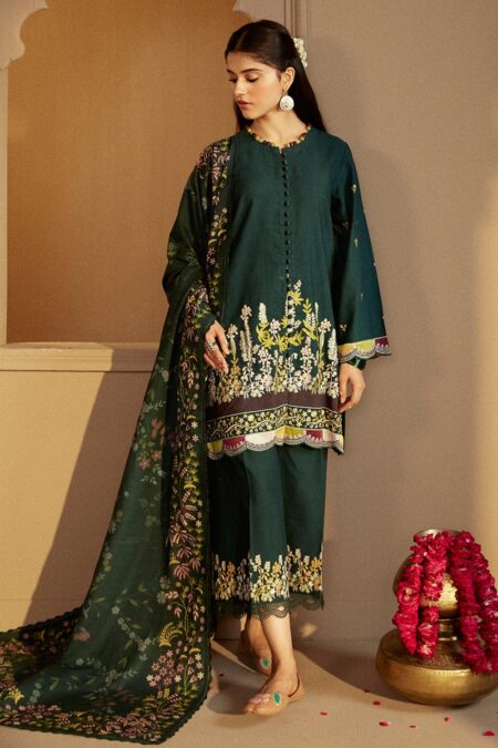 Cross Stitch Emerald Forest-3 PC Khaddar Embroidered Suit