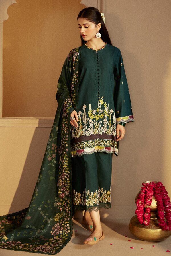 Cross Stitch Emerald Forest-3 PC Khaddar Embroidered Suit