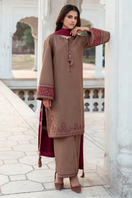 Jazmin Winter Embroidered Slub Khaddar DW'24 D8