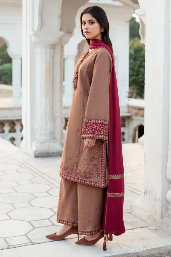 Jazmin Winter Embroidered Slub Khaddar DW'24 D8