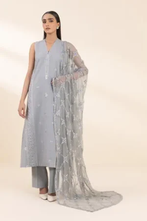 Sapphire Winter 3 Piece - Embroidered Khaddar Suit