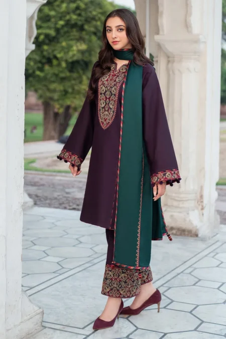 Jazmin Winter Embroidered Slub Khaddar DW'24 D1