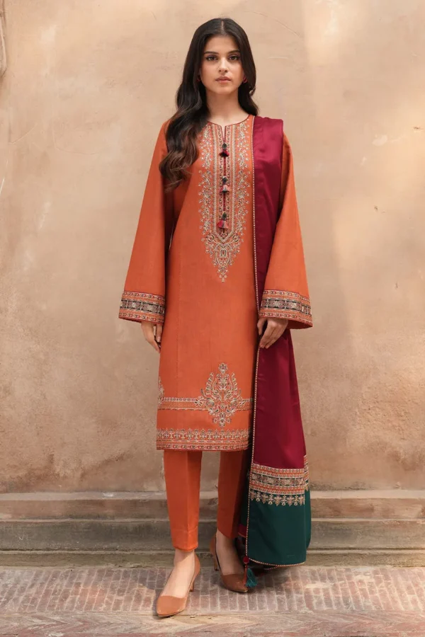 Jazmin Winter Embroidered Slub Khaddar DW'24 D9