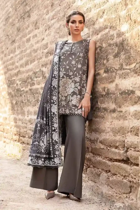 Maria B Printed Linen Suit | MPT-2408-B