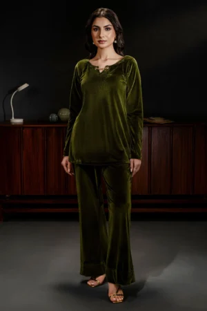 Limelight Dyed Velour Co-Ord Set