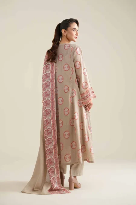 Nishat Linen Winter 24 Printed Embroidered Suit - 42404530