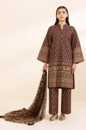 Sapphire Winter 24 3 Piece - Printed Khaddar Suit