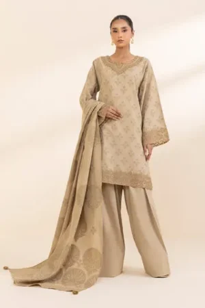 Sapphire Winter 3 Piece - Embroidered Jacquard Suit