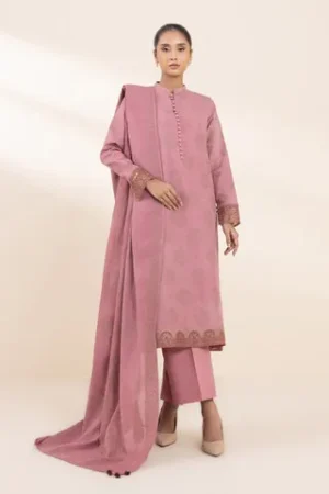 Sapphire Winter 3 Piece - Embroidered Jacquard Suit