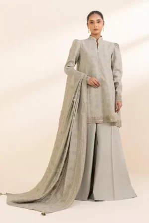 Sapphire Winter 3 Piece - Embroidered Jacquard Suit