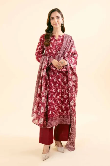 Nishat Linen Winter 24 3 Piece - Printed Suit - 42404943