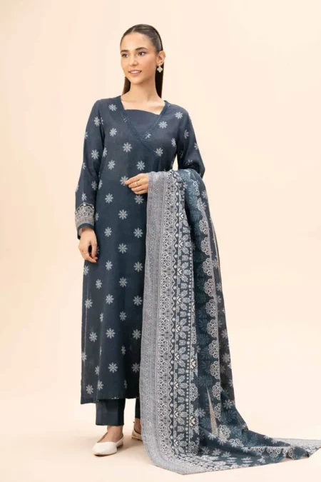 Nishat Linen Winter 24 3 Piece - Printed Suit - 42404942