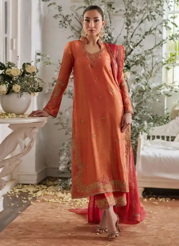 Ceren Coral Shirt and Dupatta Farah Talib Aziz