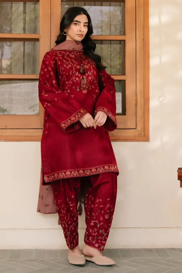 Jazmin Unstitched Winter Jacquard Khaddar UW-0127