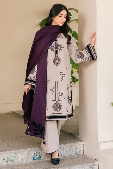 Jazmin Unstitched Winter Jacquard Khaddar UW-0136