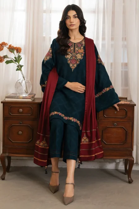 Jazmin Unstitched Winter Jacquard Khaddar UW-0139