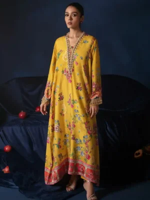 Printed Kaftan Shirt (D-08) By Kaftan Ammara Khan