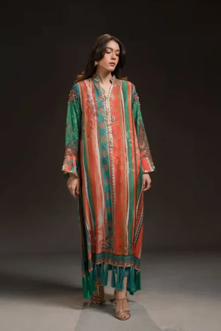 Multi Colour Burst Kaftan (D-09) By Kaftan Ammara Khan