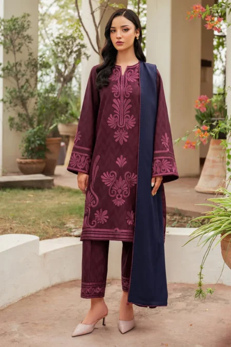 Jazmin Unstitched Winter Jacquard Khaddar UW-0115