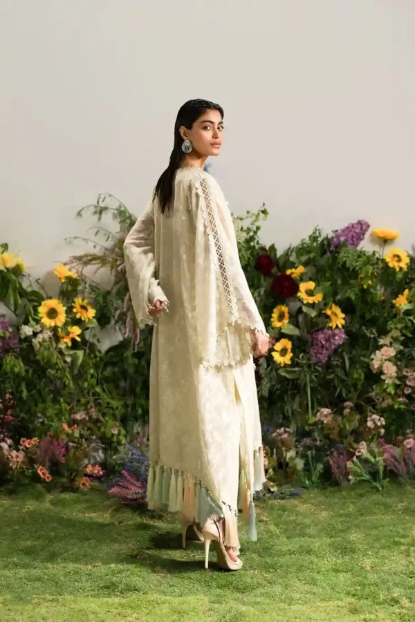 Rainbow Cream Kaftan (D-04) By Kaftan Ammara Khan