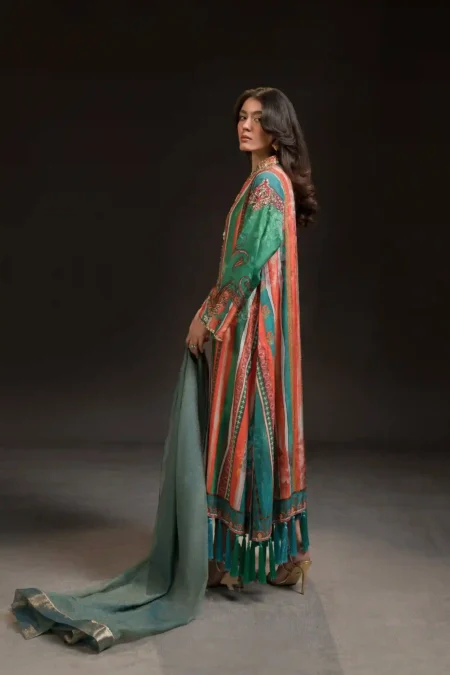 Multi Colour Burst Kaftan (D-09) By Kaftan Ammara Khan