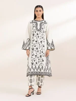 Embroidered Zari Khaddar Shirt By Sapphire Rtw Festive