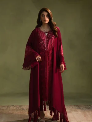 Glam Red Beauty (D-09) By Kaftan Ammara Khan