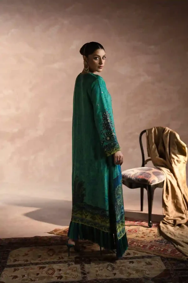 Peacock Garden Kaftan Set (D-01) By Kaftan Ammara Khan