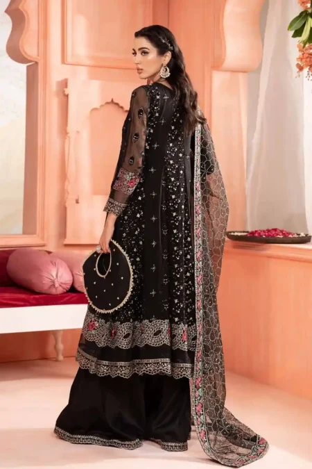 Maria B Embroidered Bamber Chiffon Suit | SF-PF24-01