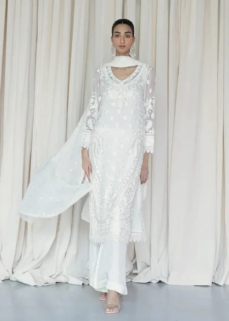 Rizwan Beyg Equinox Rafa White With Sequins