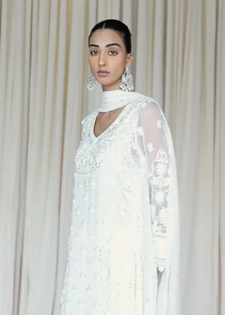 Rizwan Beyg Equinox Rafa White With Sequins