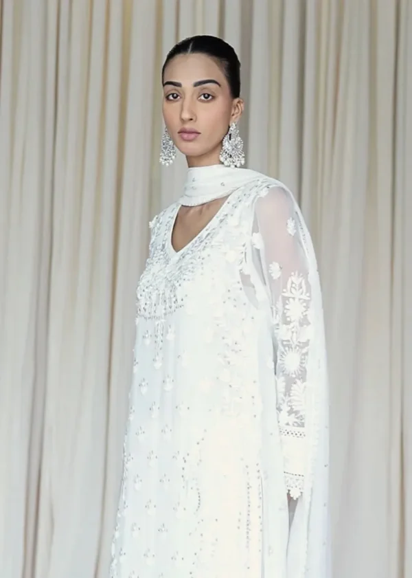 Rizwan Beyg Equinox Rafa White With Sequins