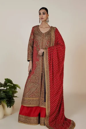 Marori Bridal Red By Rizwan Beyg Shahaana
