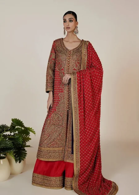 Marori Bridal Red By Rizwan Beyg Shahaana