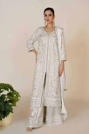Rafa Silver Coat By Rizwan Beyg Shahaana