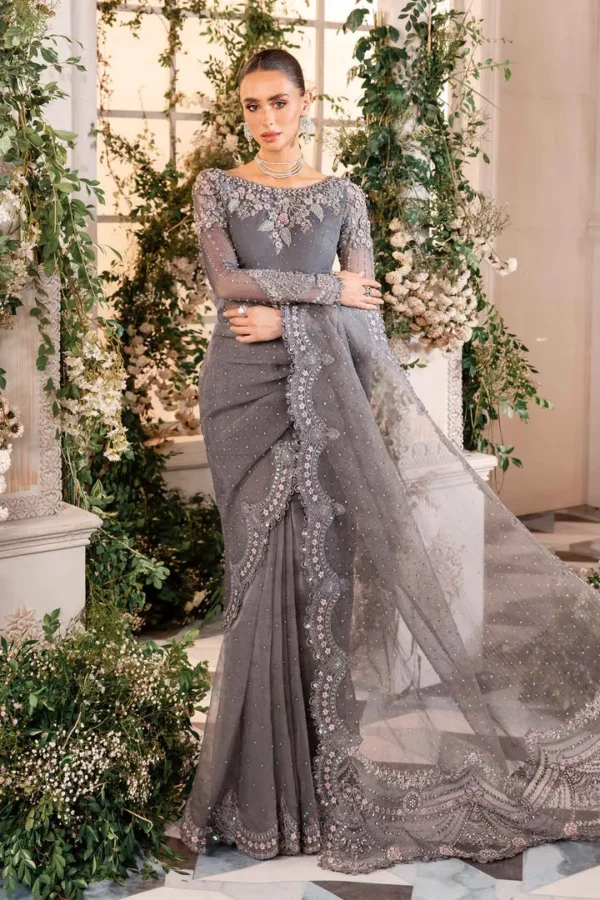 Maria B Embroidered Organza Suit | BD-2902