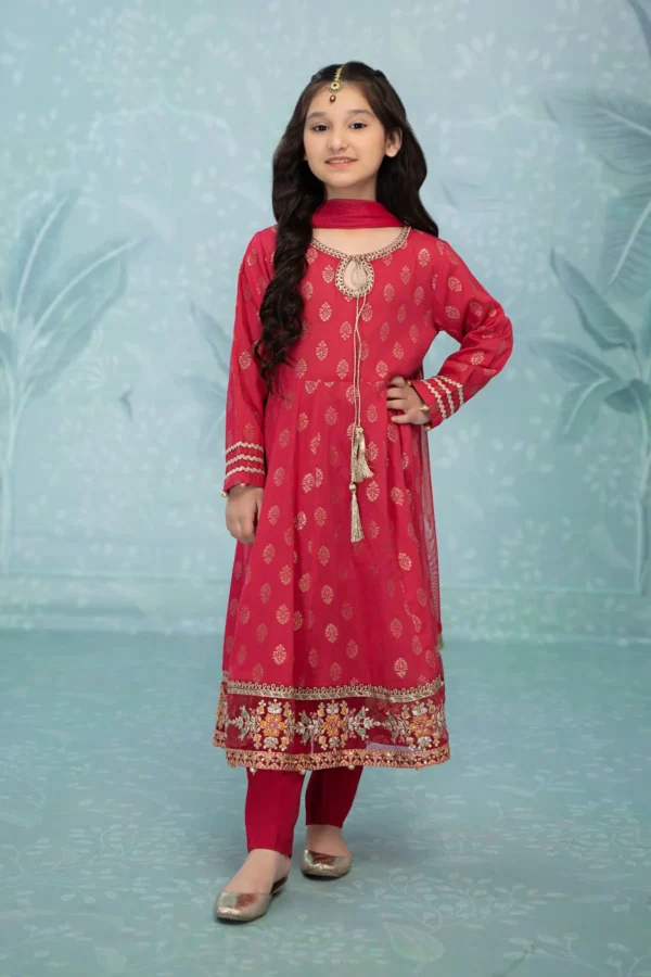 Maria B Kids Embroidered Suit | MKD-EF23-31R1