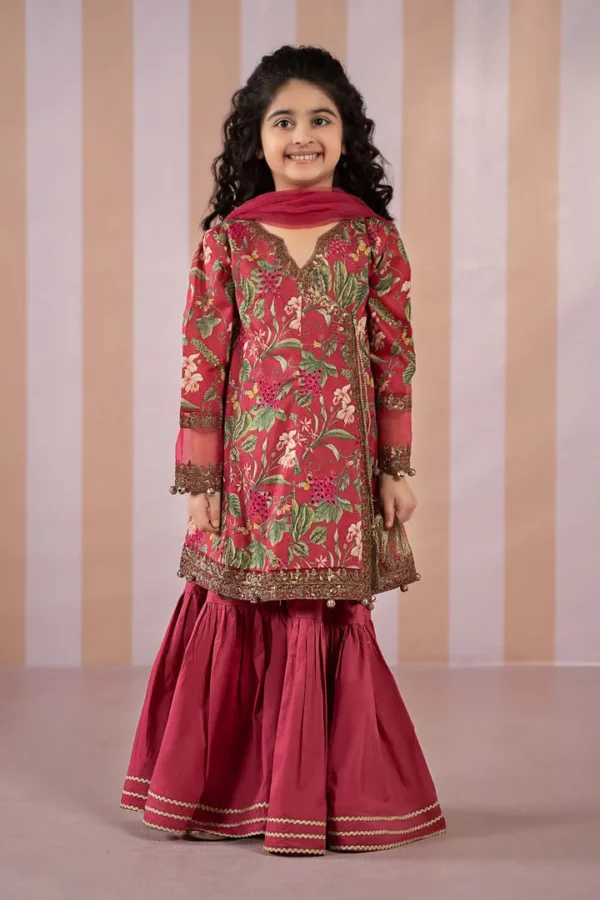 Maria B Kids Printed Lawn Suit | MKD-EF25-18