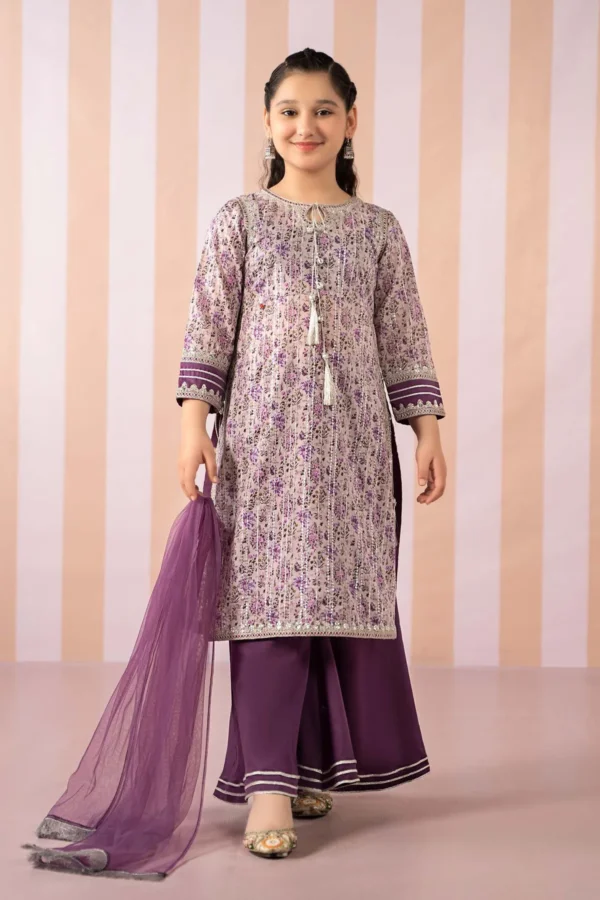 Maria B Kids Embroidered Lawn Suit | MKD-EF25-27