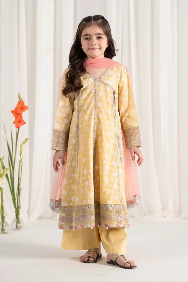 Maria B Kids Embroidered Lawn Suit | MKD-EF25-09