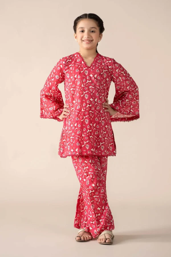 Maria B Kids Printed Lawn Suit | MKD-EF25-69