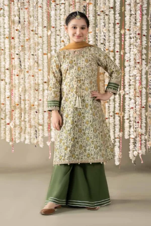Maria B Kids Embroidered Lawn Suit | MKD-EF25-27