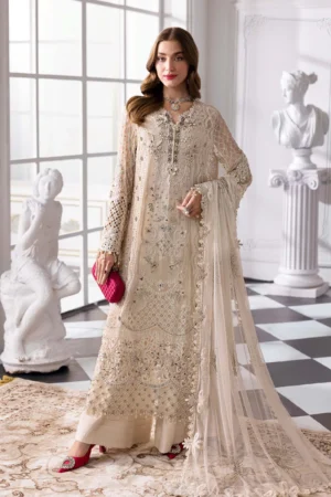 Maria B Embroidered Chiffon Suit | BD-3007