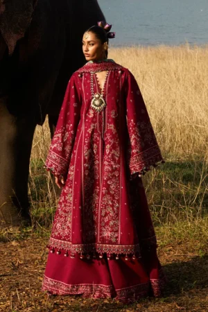 Hussain Rehar Luxury Lawn 25 - Mahogany