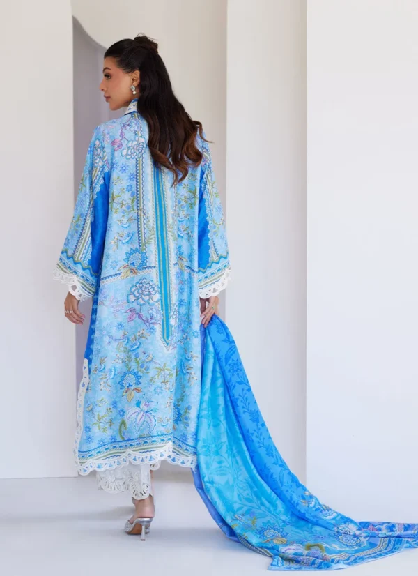 Farah Talib Aziz Tara Eid Luxe 25 - Zadie Blue Shirt And Dupatta