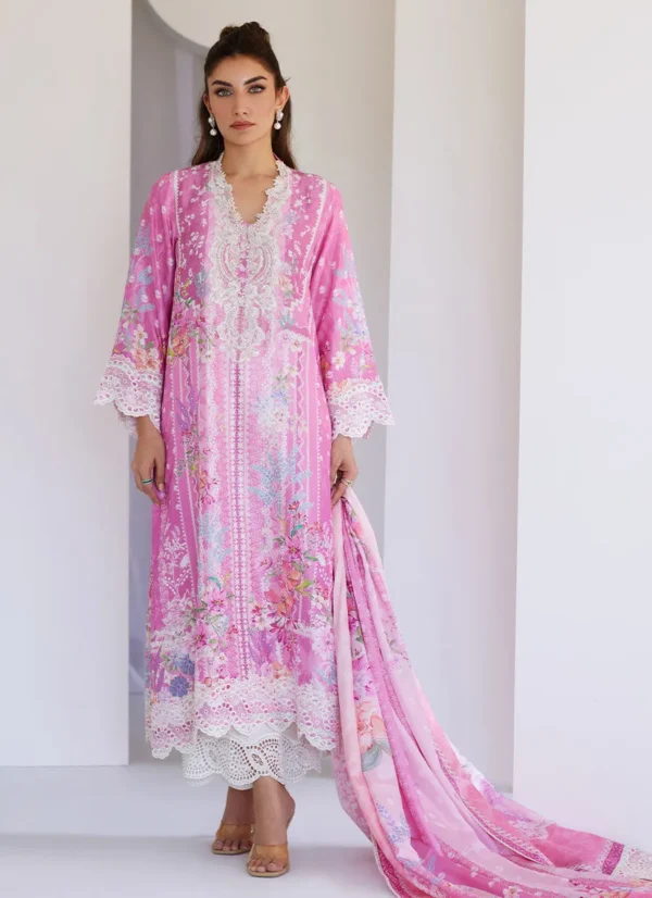 Farah Talib Aziz Tara Eid Luxe 25 - Lyra Pink Shirt And Dupatta